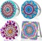 4Pcs Diamond Painting Compact Mirror Kits - DIY Pocket Mirror Diamond Painting Cover Portable Folding Mini Makeup Mirror Diamond Art Crafts Kits for Women Adults (mirror116-119)